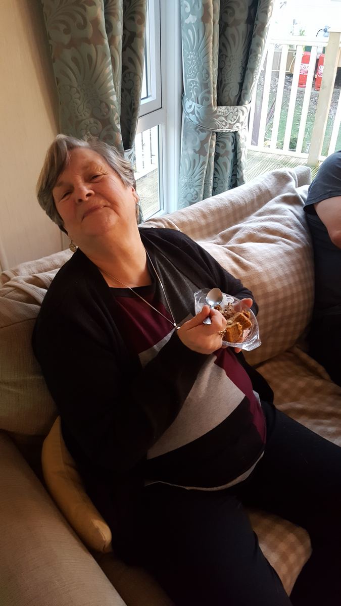 Enjoying herself