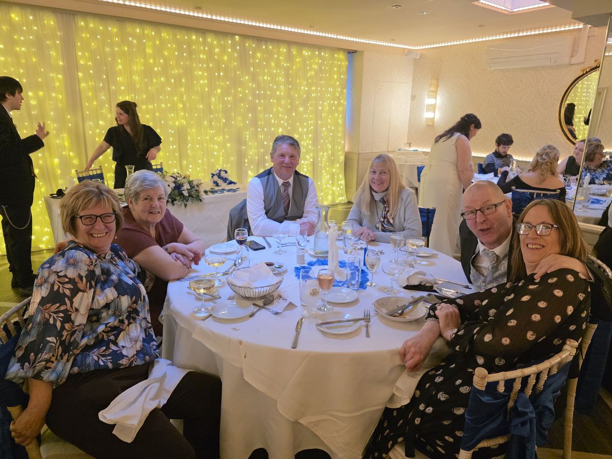 Celebrating at the wedding