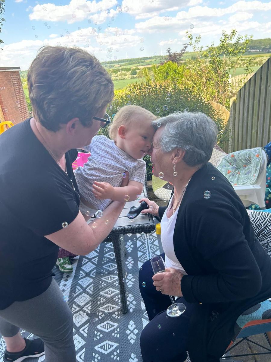 Three generations out for coffee