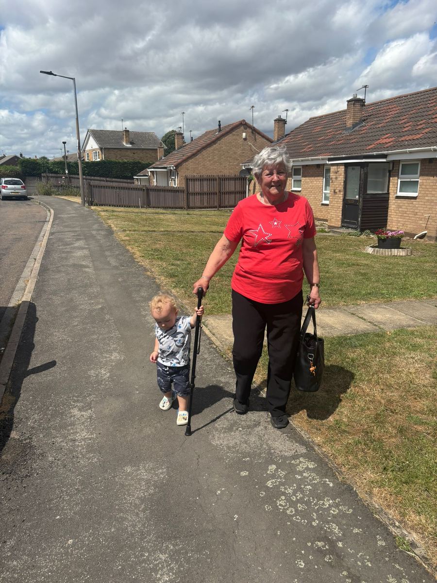 Out for a stroll with a little one