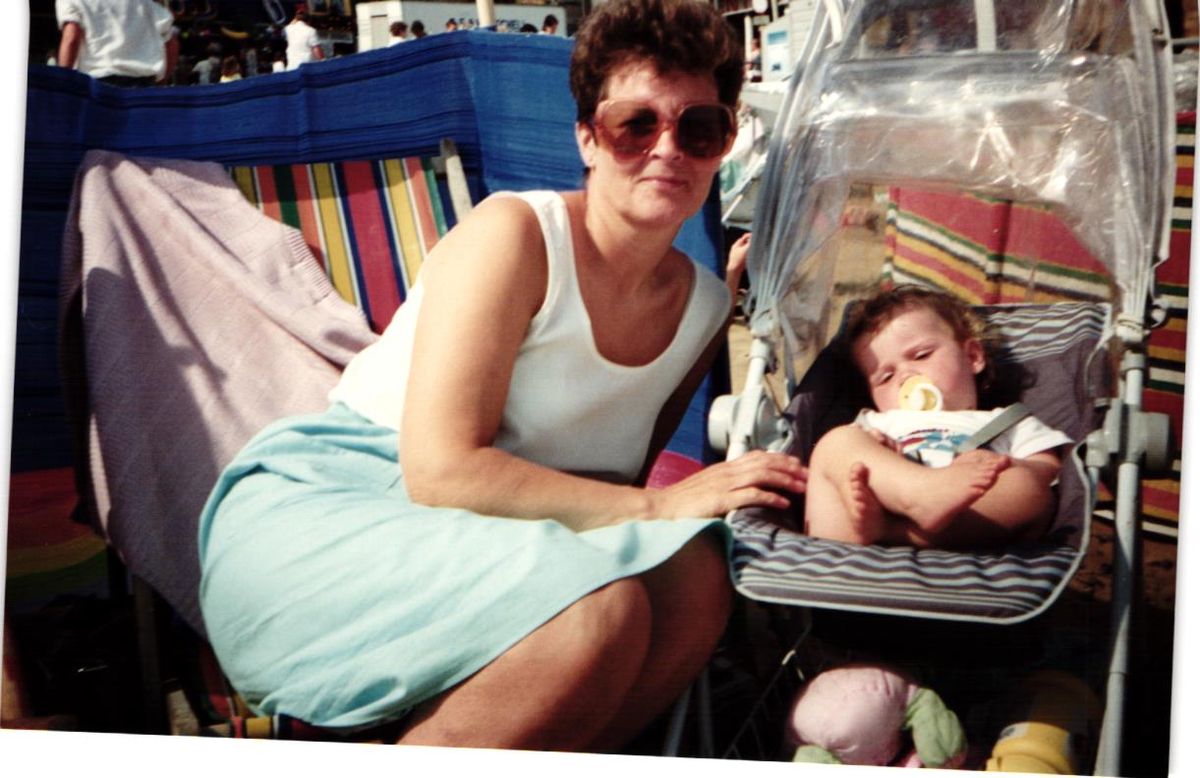 On holiday, around 1990