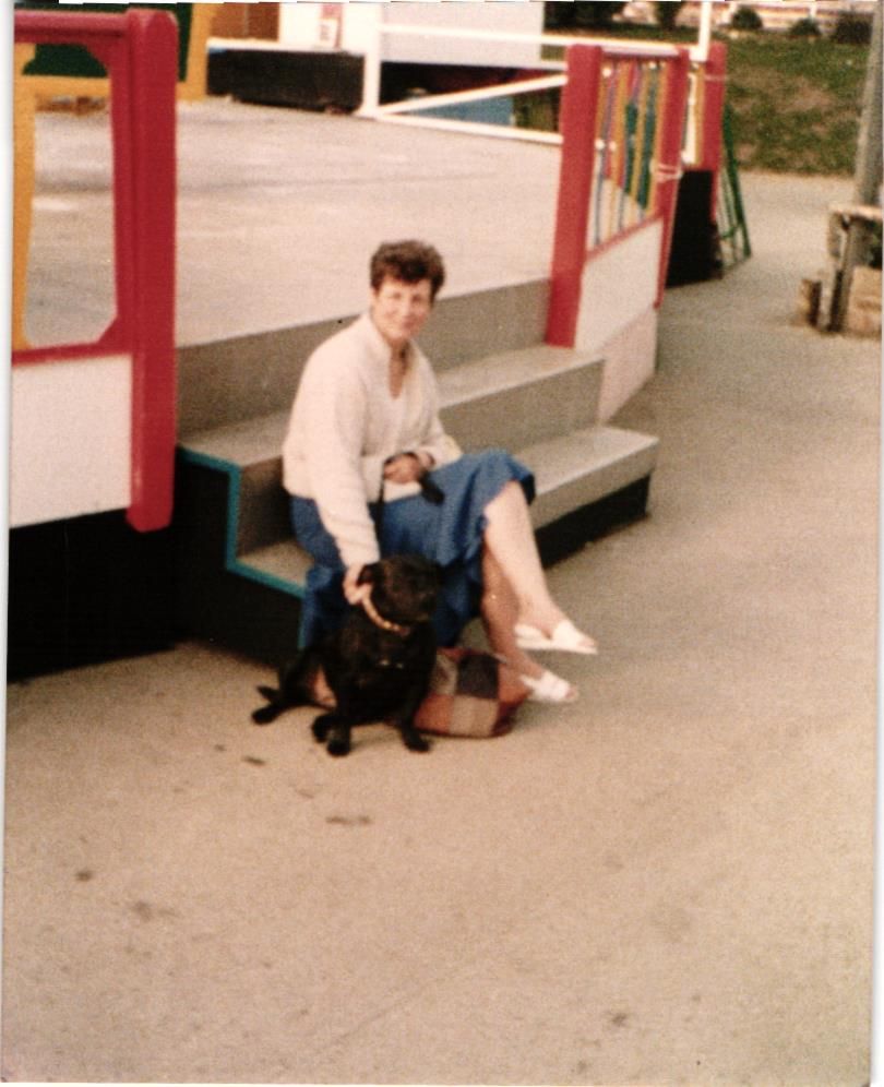 With the dog, around 1988